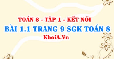 Bài 1.1 trang 9 SGK Toán 8 tập 1 Kết nối tri thức